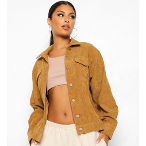 Brown oversized cord jacket